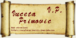 Vuceta Primović vizit kartica